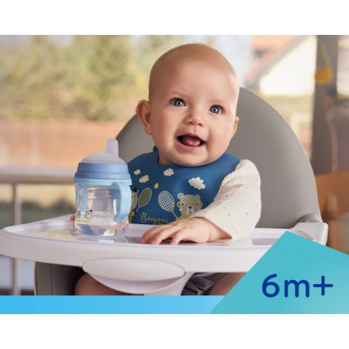 Nevylievací hrnček Canpol Babies s mäkkým náustkom, ružový, 150 ml