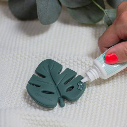 Silikónové hryzadlo List TAKE&MATCH – hryzadlo pre bábätko - žlté