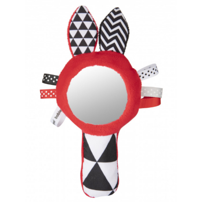 Canpol Babies Zábavná kontrastný pískacia hračka so zrkadielkom