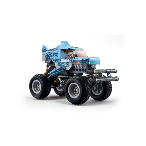 Sluban Power Bricks Naťahovací Off-road Modrý Žralok