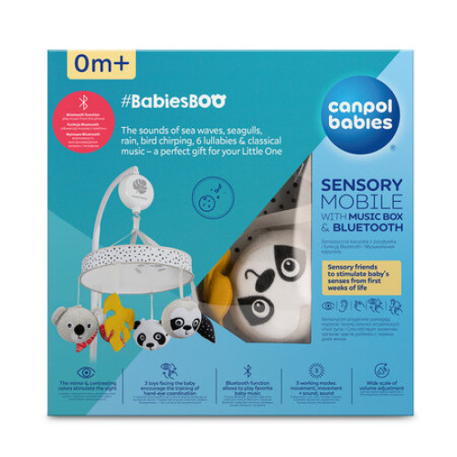 Senzorický kolotoč nad postieľku BabiesBoo s hudbou a Bluetooth
