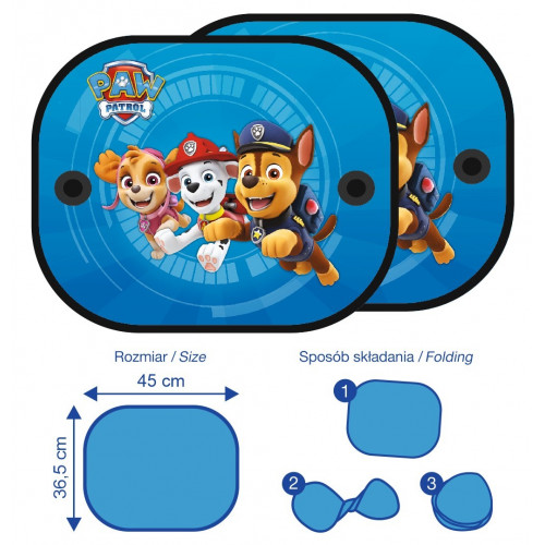 Slnečná clona do auta Paw Patrol – ochrana proti UV - modrá