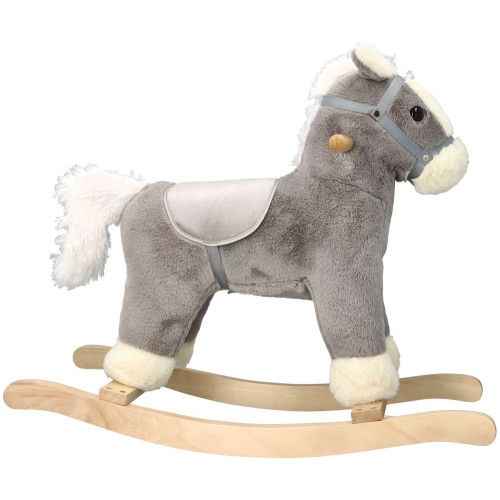 Hojdací Koník Šedák Adam Toys so zvukom - šedá