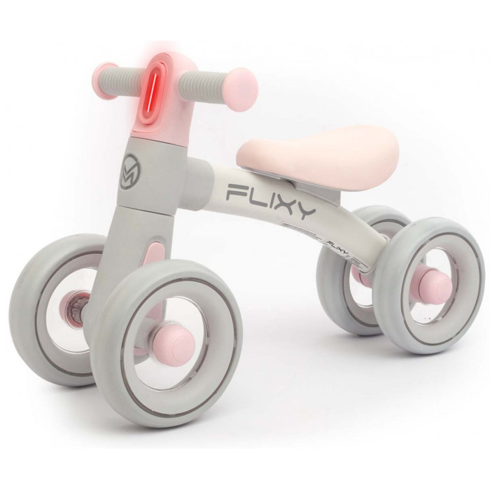 Detská odrážadlo FLIXY s LED svetlom a EVA kolesami (12–36 mesiacov), pink