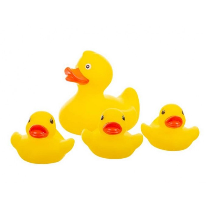 Akuku Hračky do vody Kačičky, 4 ks - žlté