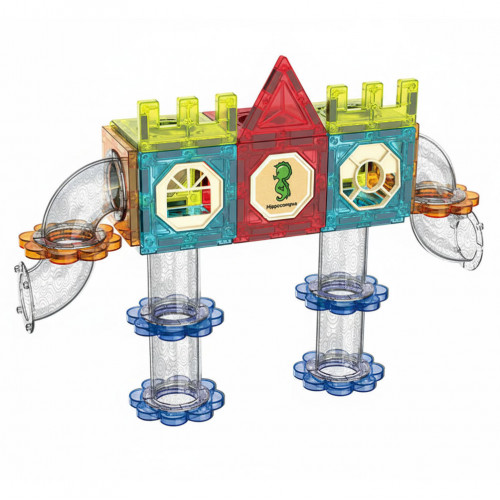 Magnetické stavebné kocky 3D guľôčková dráha 113 ks