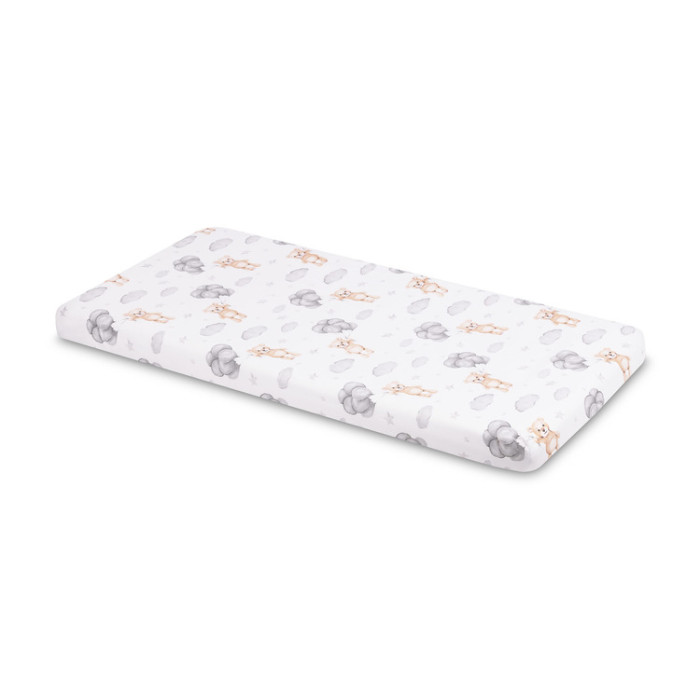 Prestieradlo do postieľky 60x120, bavlna, Medvedík sivý