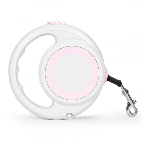 Samonavíjacie vodítko s brzdou pre psa 4,2 m, biele