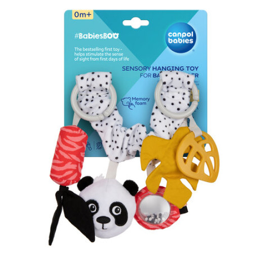 Senzorická závesná hračka na kočík a autosedačku Panda