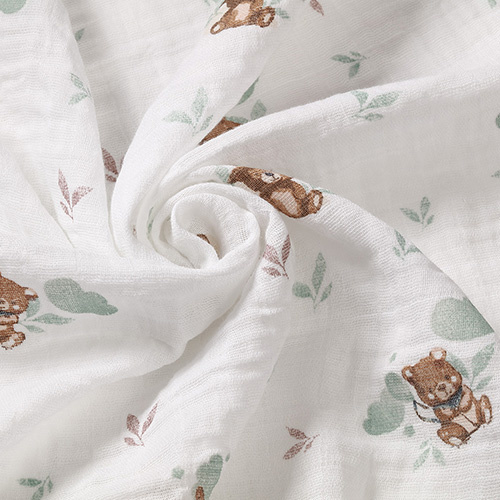 Mušelínové plienky BabyOno, Super Soft béžové, 100% bavlna, 3 ks x 70x70 cm, Medvedík II