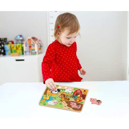 Vkládacie puzzle Farma, 8 dielov