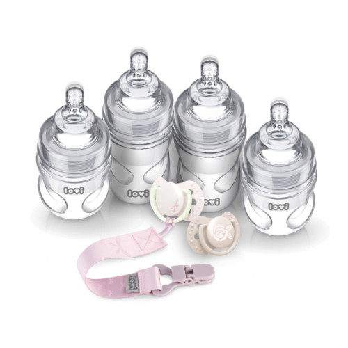 LOVI Baby Shower Girl Sada pre novorodenca 0m+ | Fľaštičky, cumlíky a výbavička pre bábätk