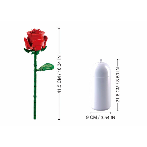 Sluban Flowers M38-B1101-04 Červená ruža vo váze