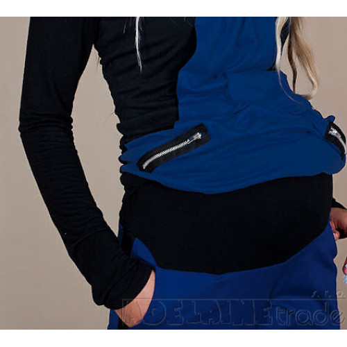 Be MaaMaa Tehotenské nohavice Karolina - Modré, vel. XS