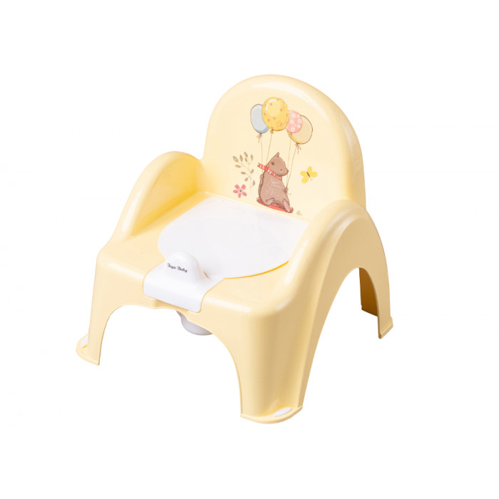 Detská nočník s melódiou a vekom, ergonomický - Medved v žltej