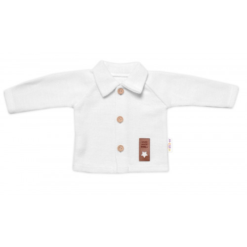 Pletený svetrík s gombíkmi Boy, Baby Nellys, biely, veľ. 62