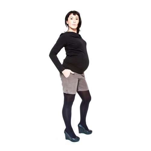 Tehotenské menčestrové kraťasky Be Maamaa - DINA sivá, vel. M