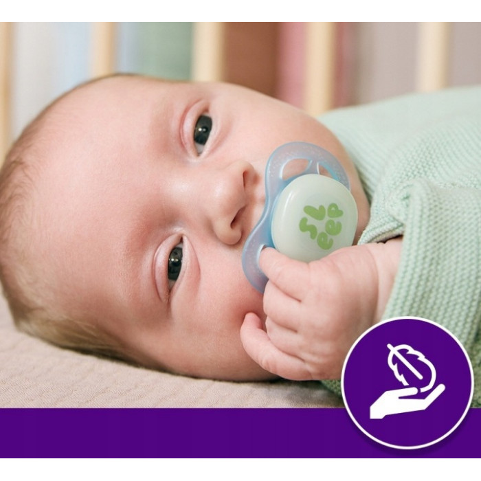 Ultra Start Nighttime cumlík 0–2 m, 2 ks – svietiaci, ortodontický, BPA FREE