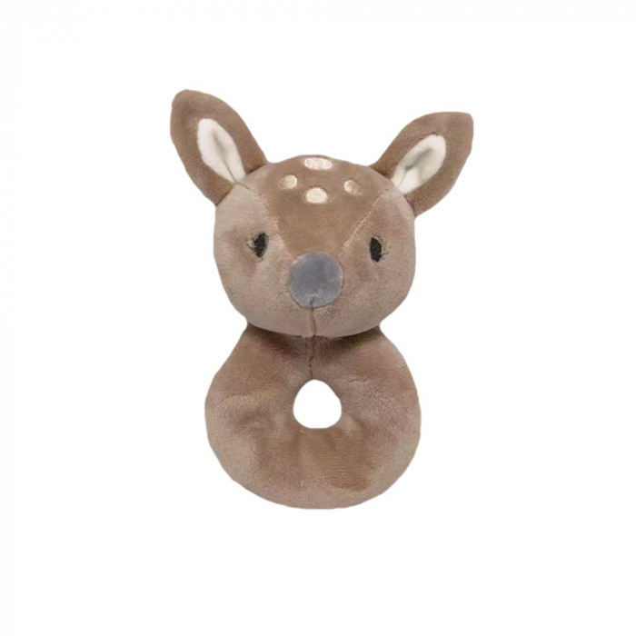 Plyšová hrkálka Srnka 18cm - béžová