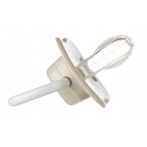 Symetrický silikónový cumlík Canpol Babies, svietiaci, 0-6 m, Exotic Leňochod, sivý