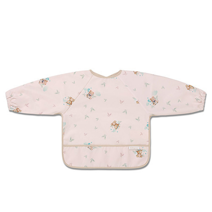 Nepremokavá zásterka s rukávmi Teddy, béžová, BabyOno