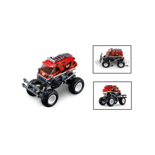 Sluban Power Bricks Naťahovací Červený Off-Road GO