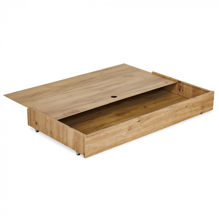 Šuplík k postieľke AMÉLIA dub 120x60cm.