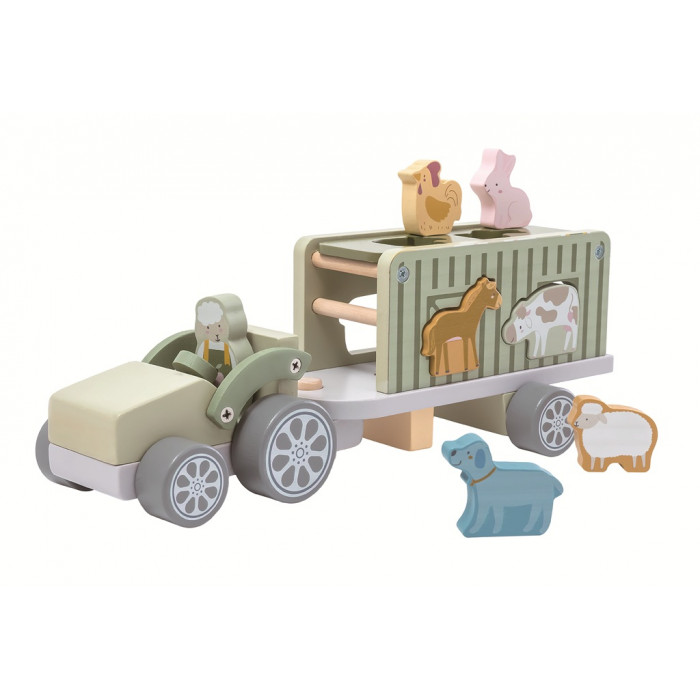 2Kids Toys Drevené auto so zvieratkami