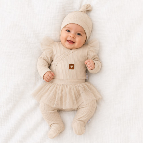 Rebrovaná rastúca súprava 3D Lux, Sweet Angel - béžová