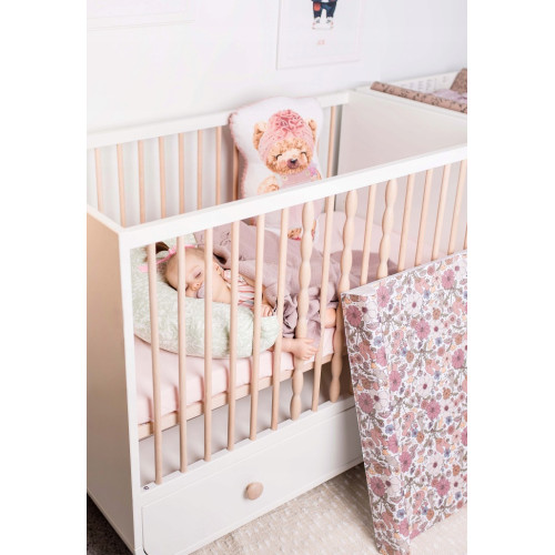 Multifunkčný dojčiaci, relaxačný vankúš Ceba Baby Huggy BasicTiny Leaves