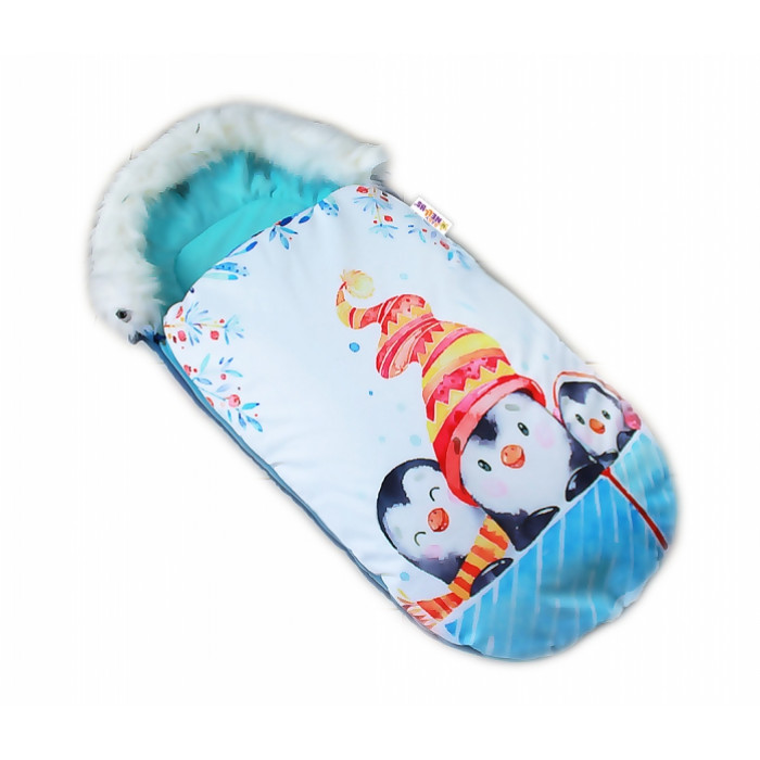 Fusak Baby Nellys Winter Friends Lux velvet s kožušinkou, 105x55 cm - kamaráti / tyrkys Fusak Baby Nellys Winter Friends Lux velvet s kožušinkou, 105x55 cm - kamaráti / tyrkys