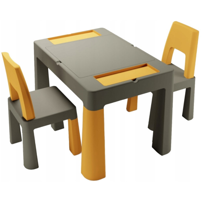 Súprava nábytku Tega Baby Multifun 1+2, grafit/horčica