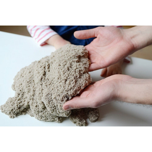 Adam Toys, Kinetický piesok - prírodný - 3kg + formičky, pieskovisko zadarmo