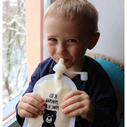 Domky Klasická plnitelná kapsička - bodky v zelené