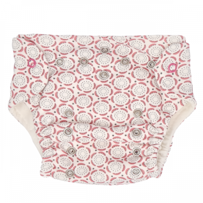 Mamatti Látková plienka EKO sada - nohavičky + 2 x plienka, veľ. 5-14 kg, Rozeta Mamatti Látková plienka EKO sada - nohavičky + 2 x plienka, veľ. 5-14 kg, Rozeta