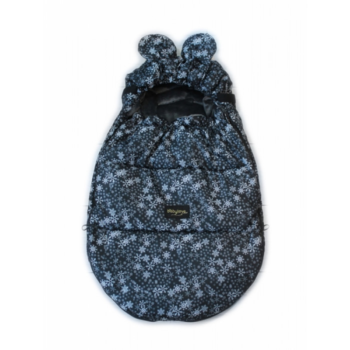 Baby Nellys nepremokavý fusak s uškami MIKI, fleece Velvet 90 x 50 cm - čierna s hviezdami Baby Nellys nepremokavý fusak s uškami MIKI, fleece Velvet 90 x 50 cm - čierna s hviezdami