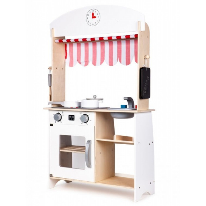 Eco Toys Drevená kuchynka s príslušenstvom, 101 x 60 x 27 cm - biela Eco Toys Drevená kuchynka s príslušenstvom, 101 x 60 x 27 cm - biela