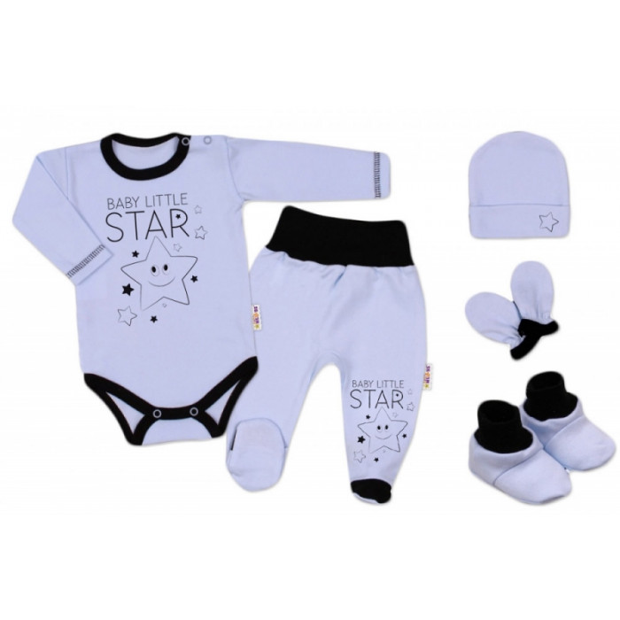 Baby Nellys Súpravička do pôrodnice Baby Little Star - modrá, veľ. 50 Baby Nellys Súpravička do pôrodnice Baby Little Star - modrá, veľ. 50