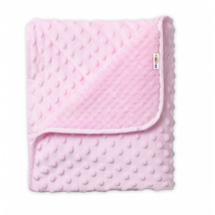 Detská luxusná obojstranná deka s Minky 80x90 cm, ružová, Baby Nellys Detská luxusná obojstranná deka s Minky 80x90 cm, ružová, Baby Nellys