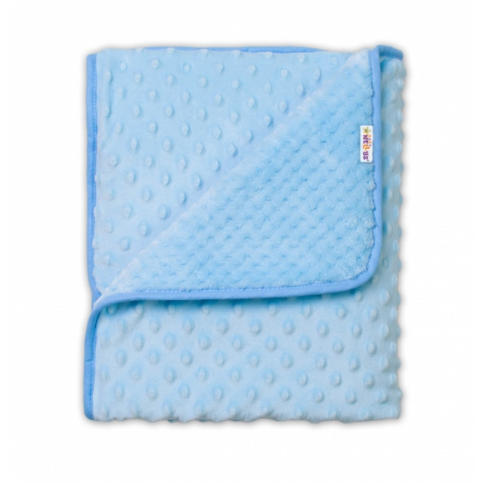 Detská luxusná obojstranná deka s Minky 80x90 cm, modrá, Baby Nellys Detská luxusná obojstranná deka s Minky 80x90 cm, modrá, Baby Nellys