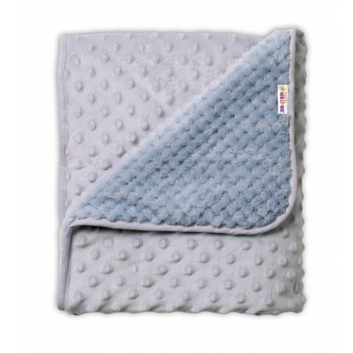 Detská luxusná obojstranná deka s Minky 80x90 cm, šedá, Baby Nellys Detská luxusná obojstranná deka s Minky 80x90 cm, šedá, Baby Nellys