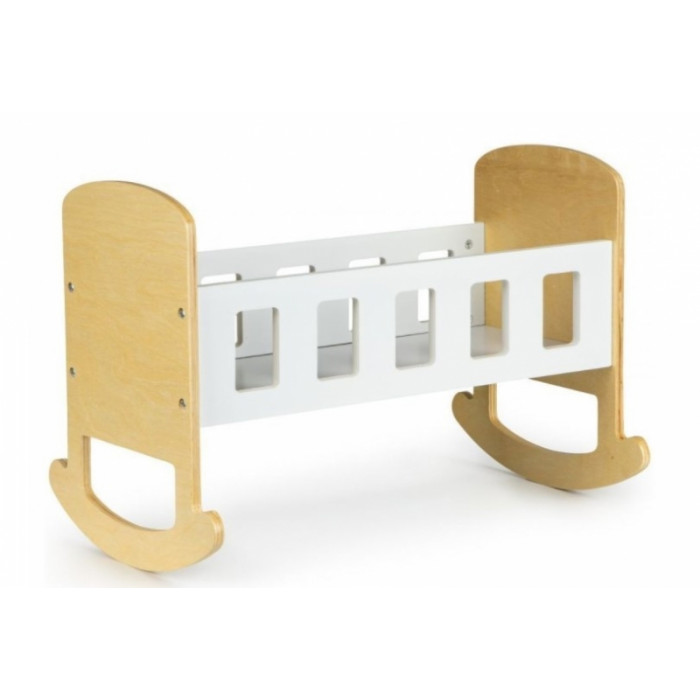 Eco toys Drevená kolieska pre bábiky - biela Eco toys Drevená kolieska pre bábiky - biela