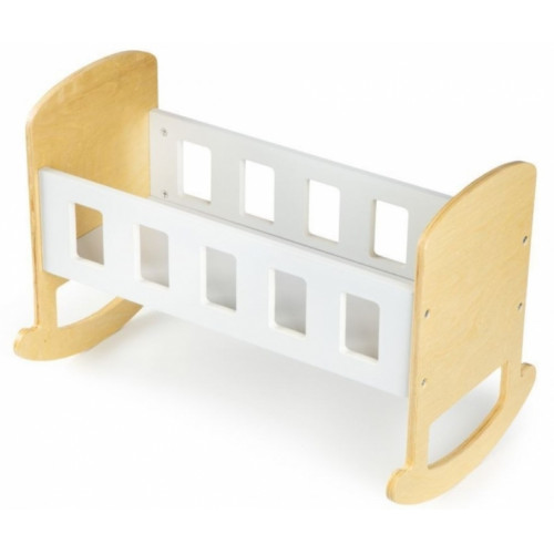Eco toys Drevená kolieska pre bábiky  - biela