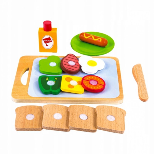 Eco Toys Drevená sada - Raňajky