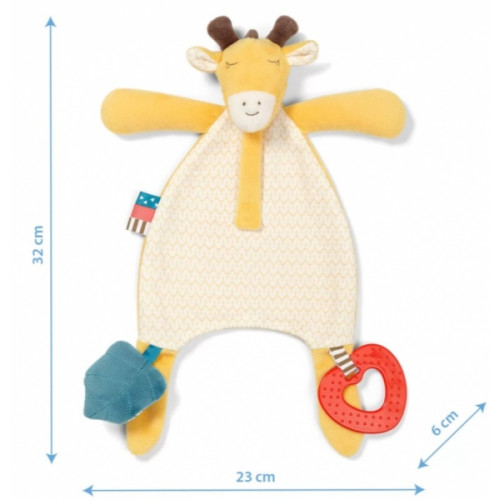 BabyOno Prítulníček s pútkom na cumlík - Skinny Mate Hank, žltá