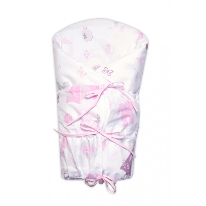 Baby Nellys Klasická retro zavinovačka LALLY šnurovacia s výplňou, New Love Baby - růžová Baby Nellys Klasická retro zavinovačka LALLY šnurovacia s výplňou, New Love Baby - růžová