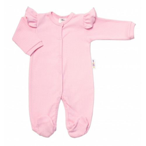 Baby Nellys 5-dielna rebrovaná súpravička do pôrodnice Girl, ružová, veľ. 62