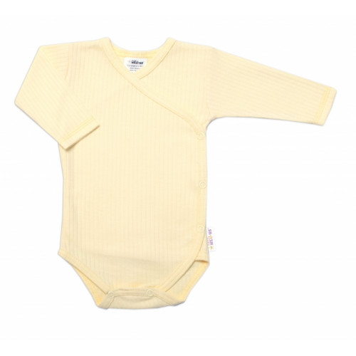 Baby Nellys 5-dielna rebrovaná súpravička do pôrodnice Girl, žltá, vel. 62