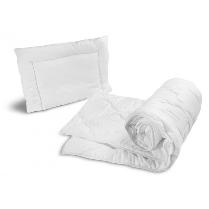 Detská 2D sada prikrývka a vankúš DELUXE do postieľky 135x100, 40x60cm - biela