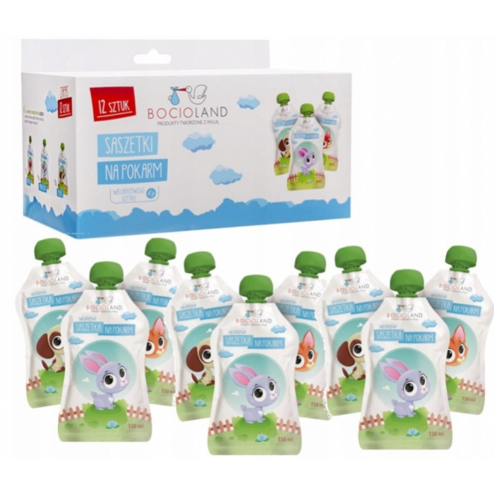 Opakovane použiteľné potravinové vrecká, 150 ml - 12 ks v balení Opakovane použiteľné potravinové vrecká, 150 ml - 12 ks v balení